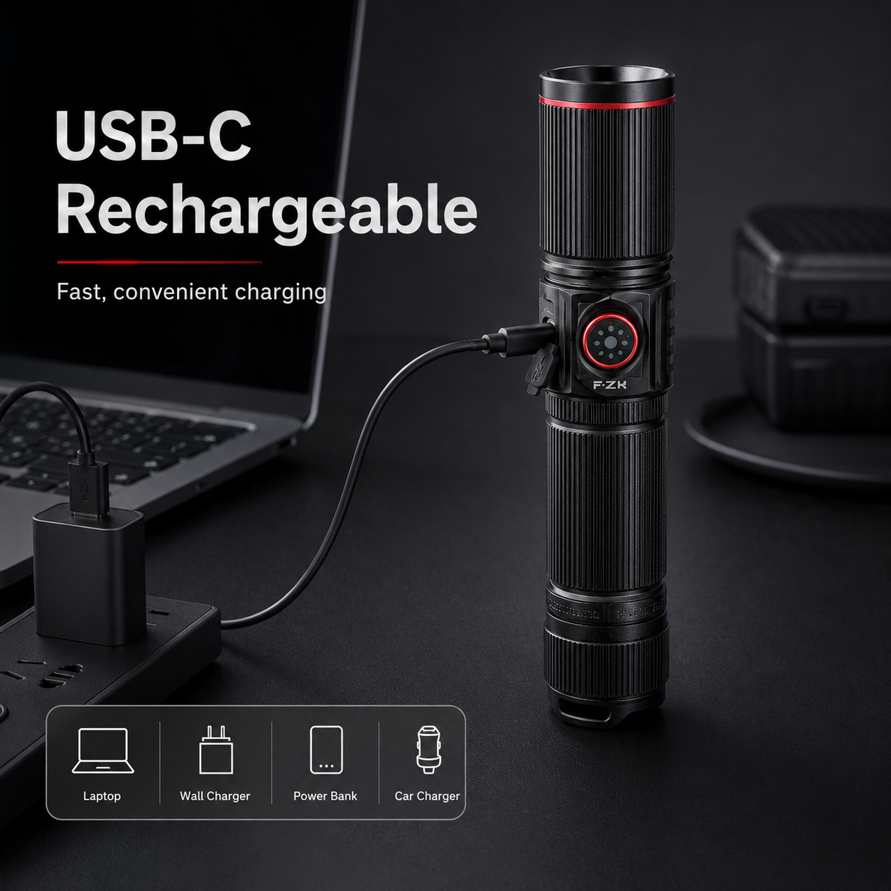 SafeLight™ – Linterna Recargable de Emergencia para Coche y Hogar