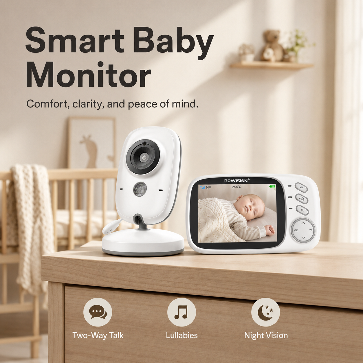 VB603 Smart Baby Monitor (Pantalla Inalámbrica de 3.2")