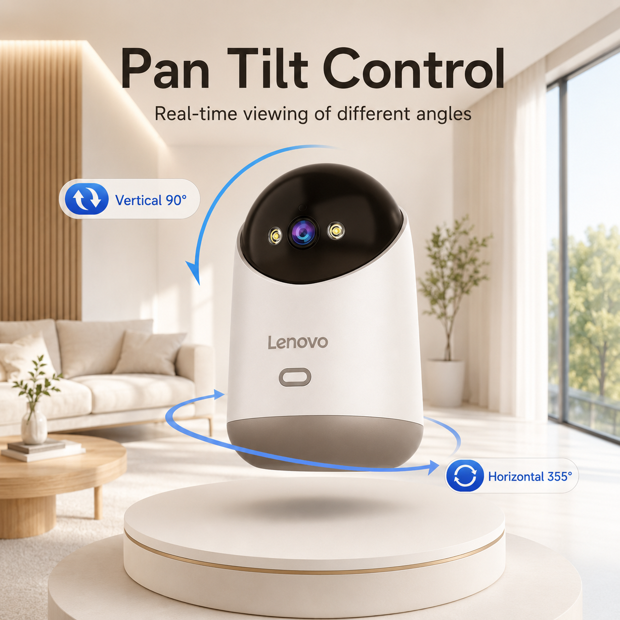 Lenovo Indoor Smart Cam 5MP (Cámara con Visión Nocturna a Color)