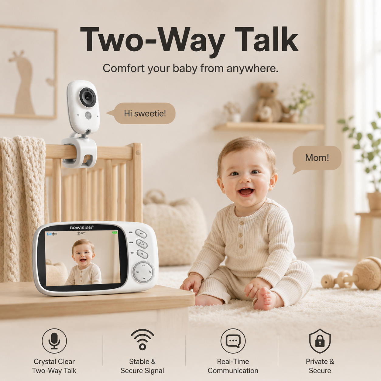 VB603 Smart Baby Monitor (Pantalla Inalámbrica de 3.2")