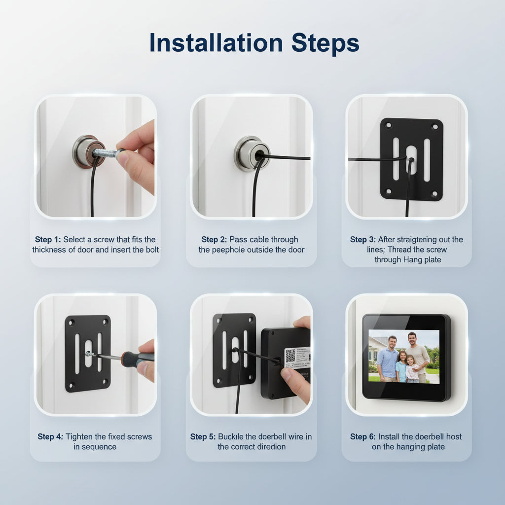 Mirilla Digital WiFi Tuya • Ángulo 140° y Detección de Movimiento PIR (Alexa)