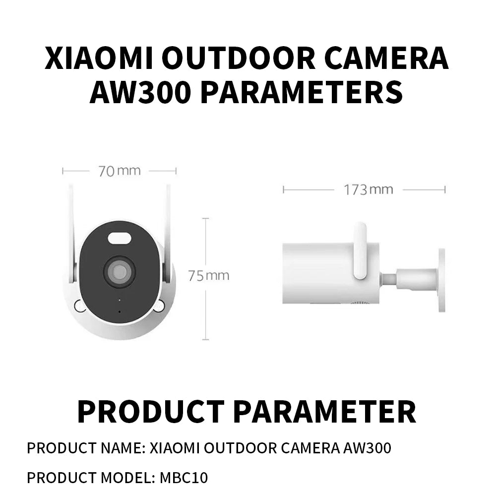 Xiaomi AW300 • Cámara Exterior 2K con Visión Nocturna a Color