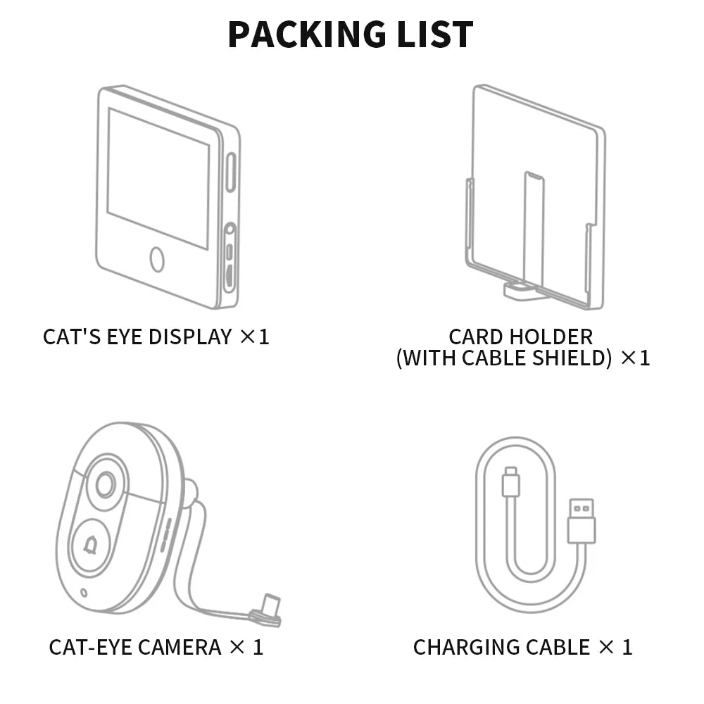 Xiaomi Cat Eye 2 • Mirilla WiFi con Visión Ultra Panorámica 180°