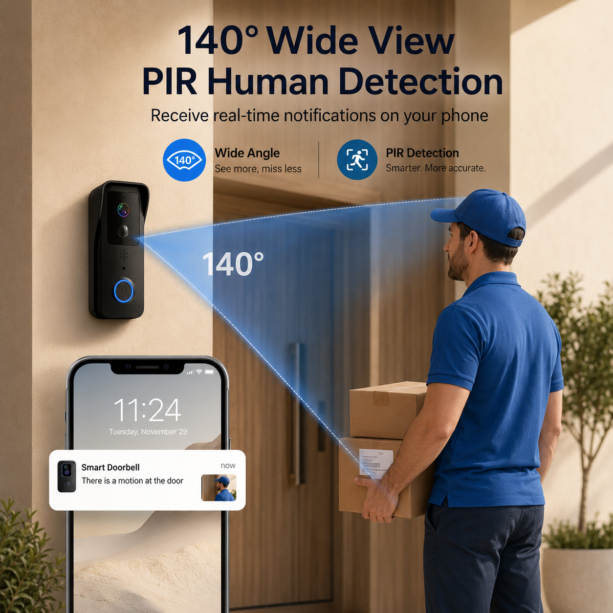 Tuya Smart Doorbell Pro (Videotimbre WiFi Dual 2.4G/5G)